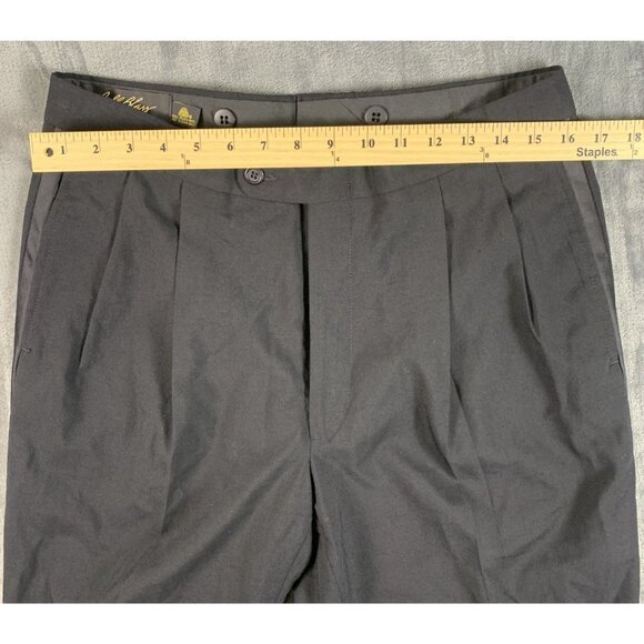 Bill Blass Black Dress Pants Elite Eveningwear 100% Pure Wool Mens Size 33x30 - Picture 5 of 6